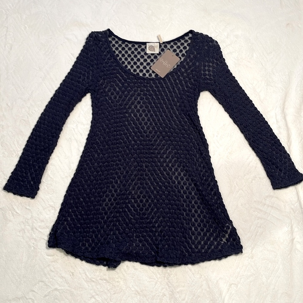 NWT Anthropologie Lilka Sheer Long Sleeve Top Size:M